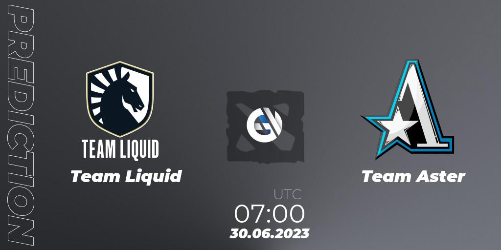 Pronósticos Team Liquid - Team Aster. 30.06.2023 at 06:53. Bali Major 2023 - Group Stage - Dota 2