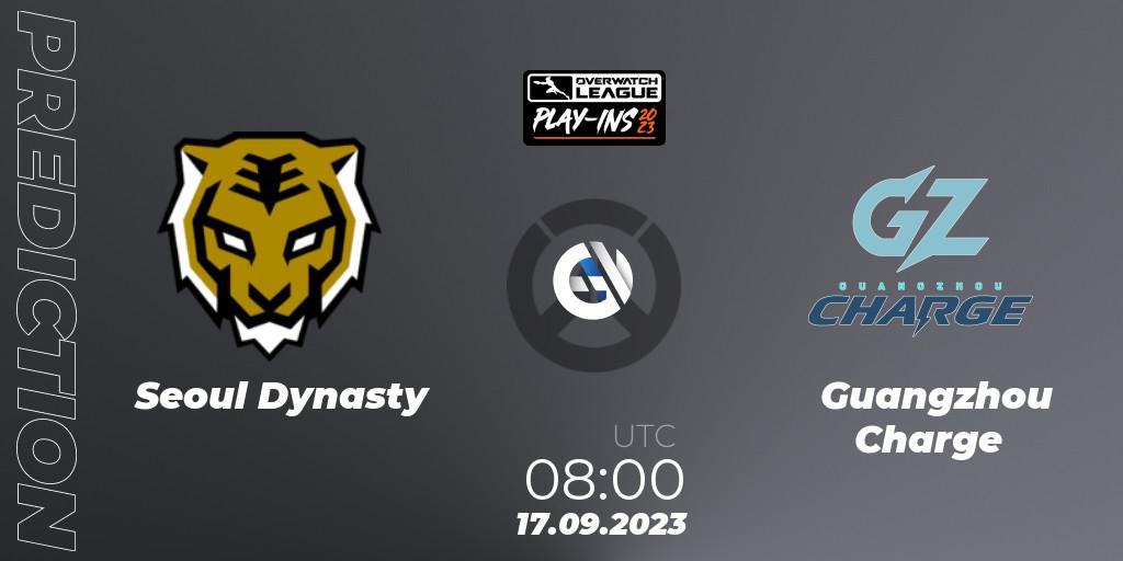 Pronósticos Seoul Dynasty - Guangzhou Charge. 17.09.23. Overwatch League 2023 - Play-Ins - Overwatch