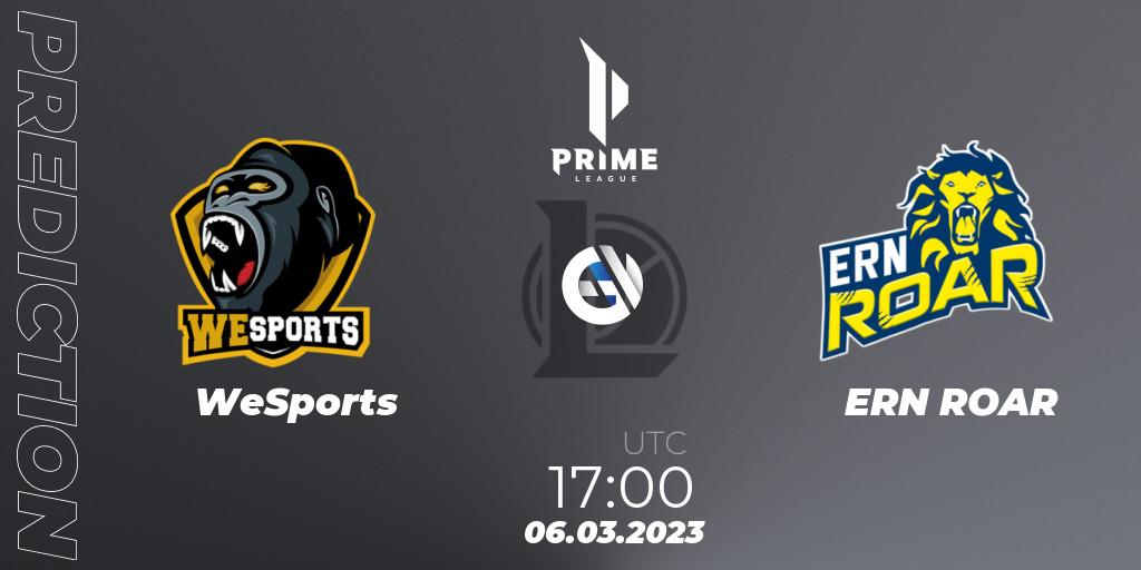 Pronósticos WeSports - ERN ROAR. 06.03.23. Prime League 2nd Division Spring 2023 - Playoffs - LoL