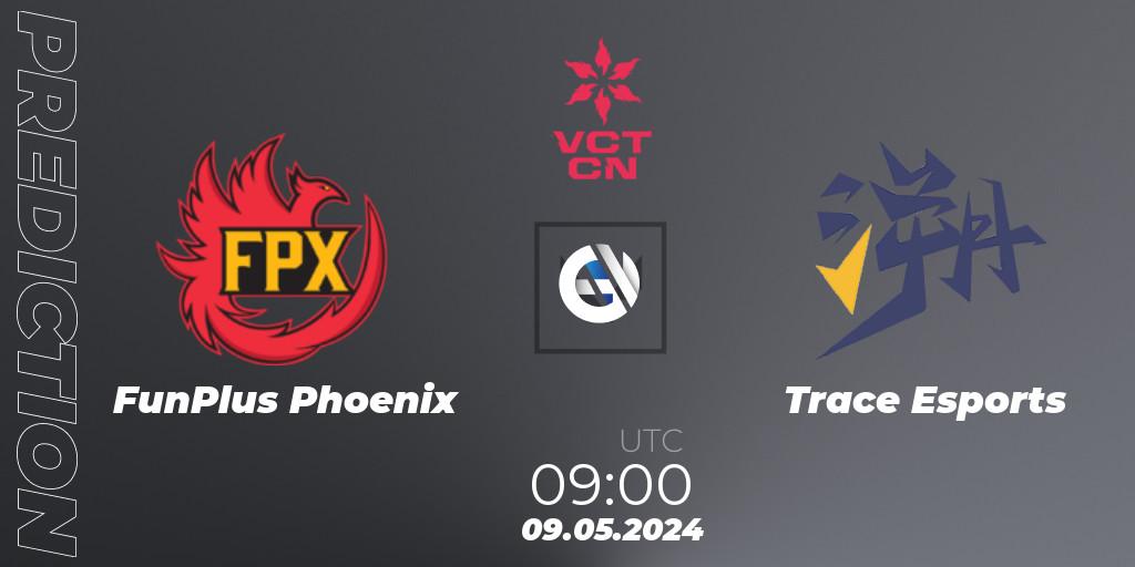 Pronósticos FunPlus Phoenix - Trace Esports. 09.05.2024 at 09:00. VCT 2024: China Stage 1 - VALORANT