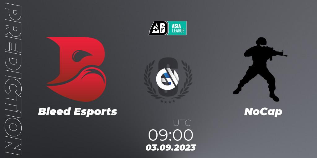 Pronósticos Bleed Esports - NoCap. 03.09.2023 at 09:00. SEA League 2023 - Stage 2 - Rainbow Six