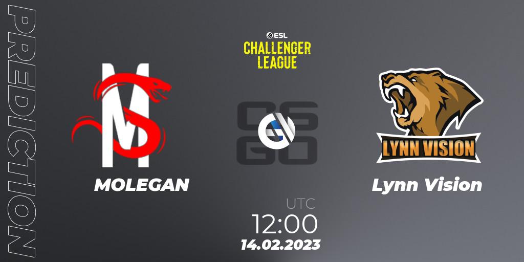 Pronósticos MOLEGAN - Lynn Vision. 14.02.2023 at 12:00. ESL Challenger League Season 44: Asia-Pacific - Counter-Strike (CS2)