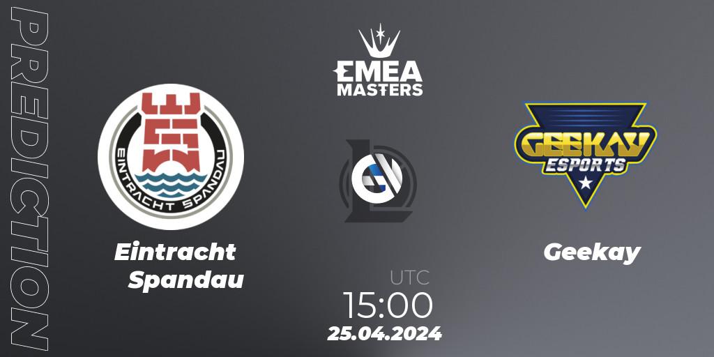 Pronósticos Eintracht Spandau - Geekay. 25.04.24. EMEA Masters Spring 2024 - Playoffs - LoL