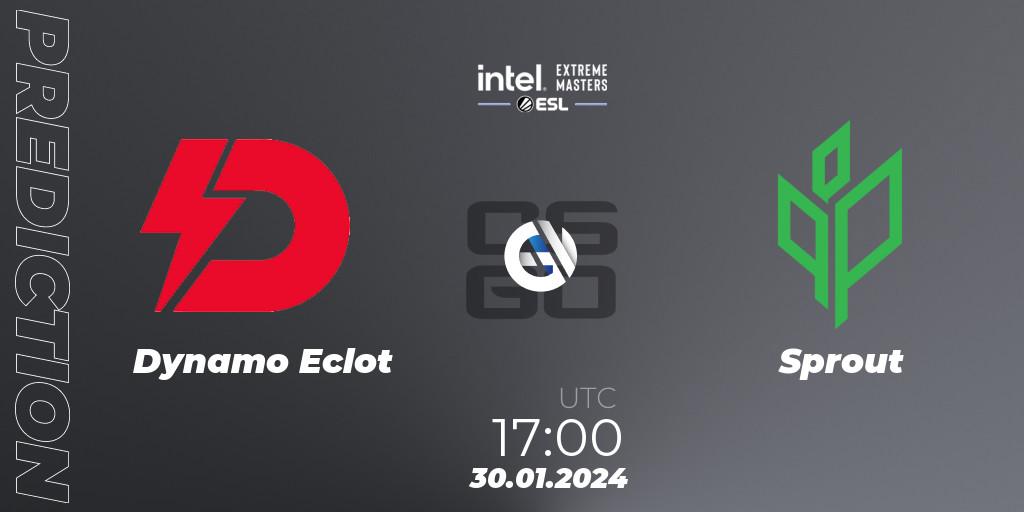 Pronósticos Dynamo Eclot - Sprout. 30.01.2024 at 17:00. Intel Extreme Masters China 2024: European Open Qualifier #2 - Counter-Strike (CS2)
