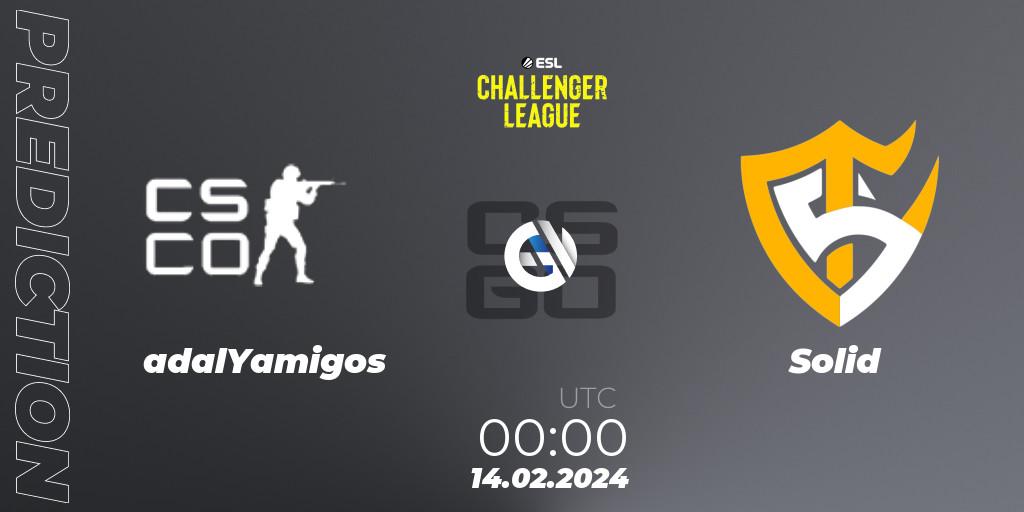 Pronósticos adalYamigos - Solid. 14.02.24. ESL Challenger League Season 47: South America - CS2 (CS:GO)