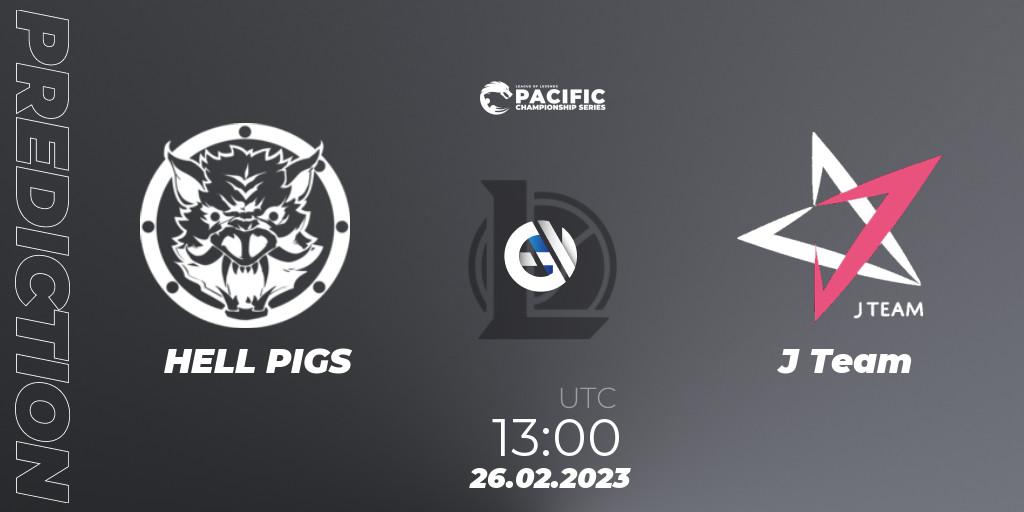 Pronósticos HELL PIGS - J Team. 26.02.23. PCS Spring 2023 - Group Stage - LoL