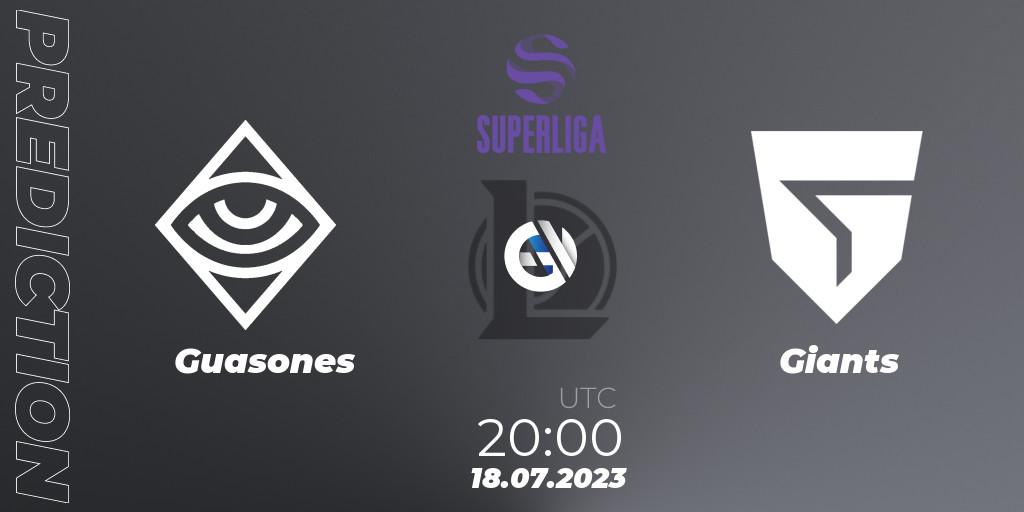 Pronósticos Guasones - Giants. 18.07.2023 at 20:00. Superliga Summer 2023 - Group Stage - LoL
