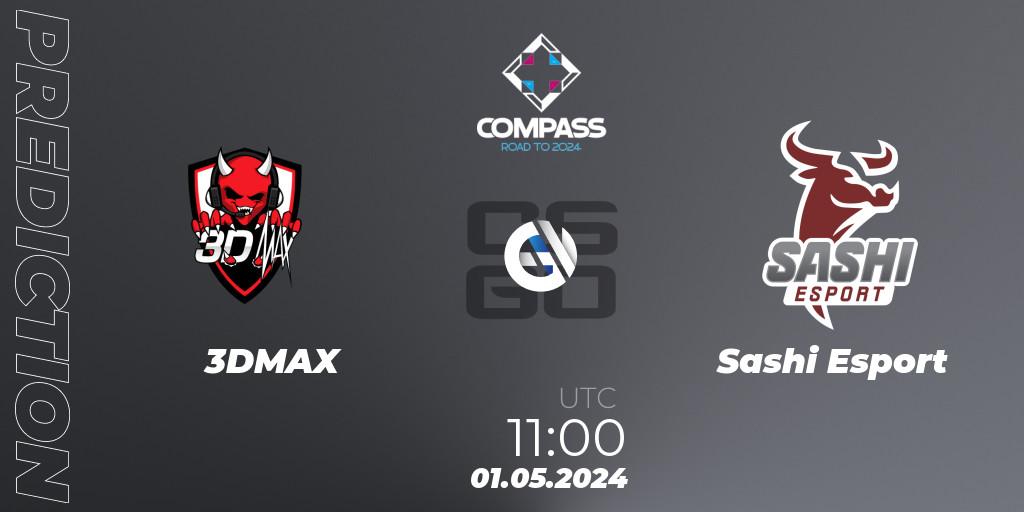 Pronósticos 3DMAX - Sashi Esport. 01.05.2024 at 11:00. YaLLa Compass Spring 2024 - Counter-Strike (CS2)