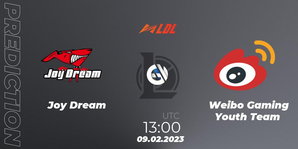Pronósticos Joy Dream - Weibo Gaming Youth Team. 09.02.23. LDL 2023 - Swiss Stage - LoL