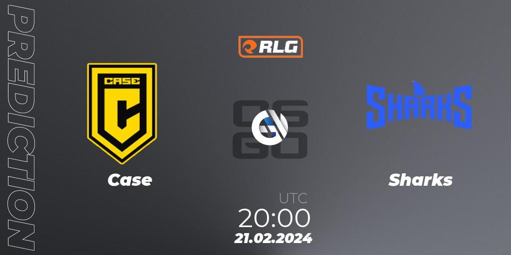 Pronósticos Case - Sharks. 21.02.2024 at 20:30. RES Latin American Series #1 - Counter-Strike (CS2)