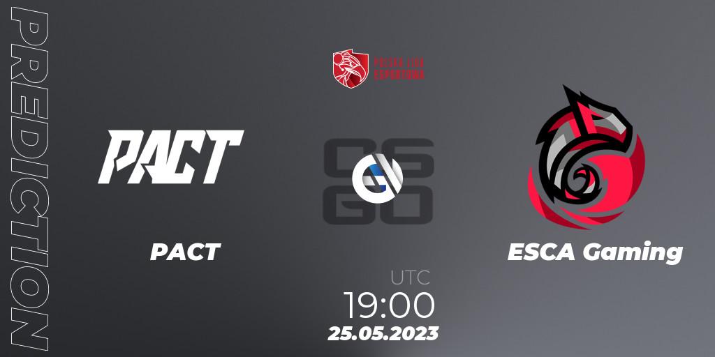 Pronósticos PACT - ESCA Gaming. 25.05.23. Polish Esports League 2023 Split 2 - CS2 (CS:GO)