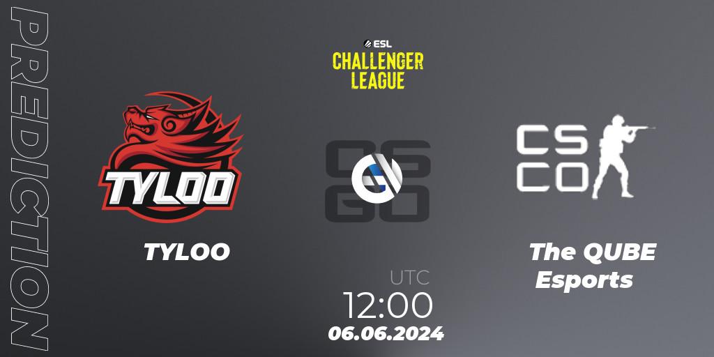 Pronósticos TYLOO - The QUBE Esports. 06.06.2024 at 12:00. ESL Challenger League Season 47: Asia - Counter-Strike (CS2)