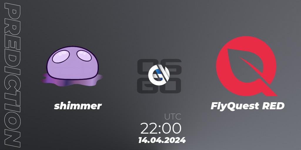 Pronósticos shimmer - FlyQuest RED. 14.04.24. ESL Impact Spring 2024 Cash Cup 2 North America - CS2 (CS:GO)