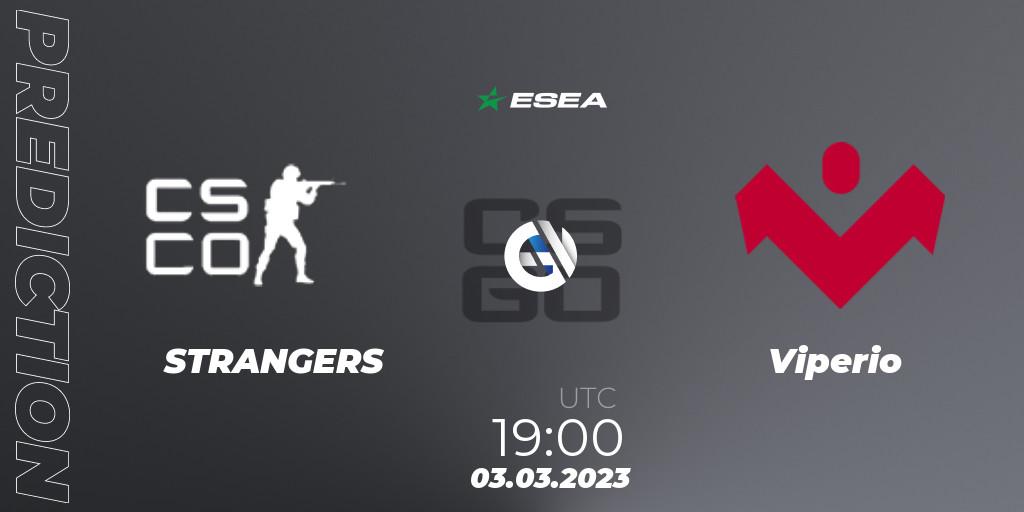 Pronósticos STRANGERS - Viperio. 03.03.2023 at 19:00. ESEA Season 44: Advanced Division - Europe - Counter-Strike (CS2)