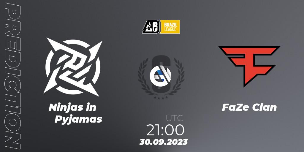 Pronósticos Ninjas in Pyjamas - FaZe Clan. 30.09.23. Brazil League 2023 - Stage 2 - Rainbow Six
