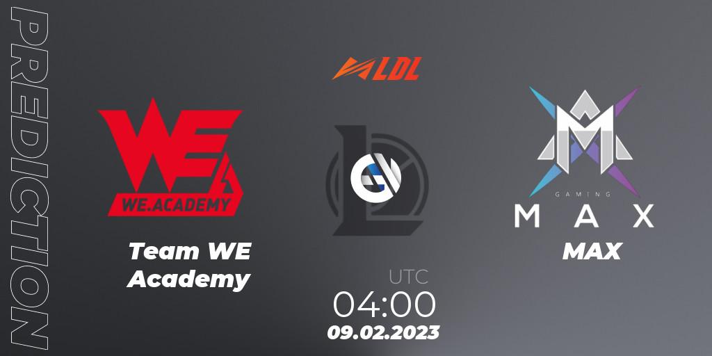 Pronósticos Team WE Academy - MAX. 09.02.23. LDL 2023 - Swiss Stage - LoL