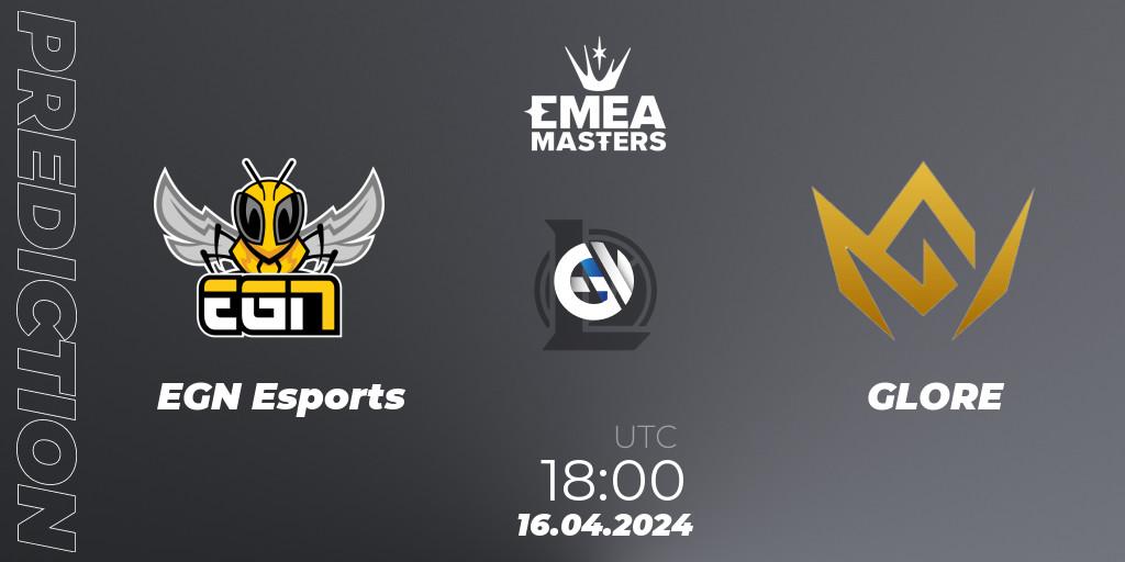 Pronósticos EGN Esports - GLORE. 16.04.24. EMEA Masters Spring 2024 - Play-In - LoL
