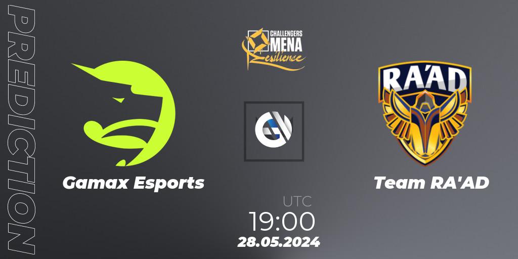Pronósticos Gamax Esports - Team RA'AD. 28.05.2024 at 18:00. VALORANT Challengers 2024 MENA: Resilience Split 2 - Levant and North Africa - VALORANT