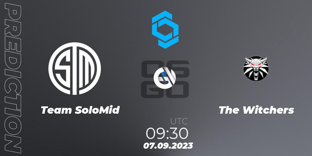 Pronósticos Team SoloMid - The Witchers. 07.09.2023 at 09:30. CCT East Europe Series #2: Closed Qualifier - Counter-Strike (CS2)