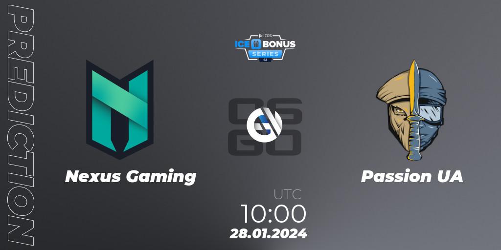 Pronósticos Nexus Gaming - Passion UA. 28.01.24. IceBonus Series #1 - CS2 (CS:GO)