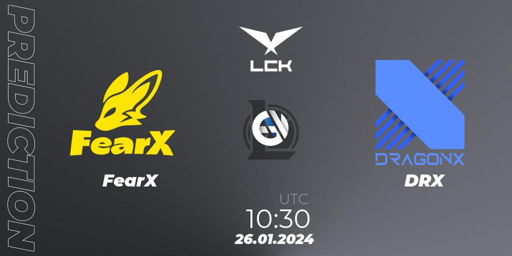 Pronósticos FearX - DRX. 26.01.24. LCK Spring 2024 - Group Stage - LoL