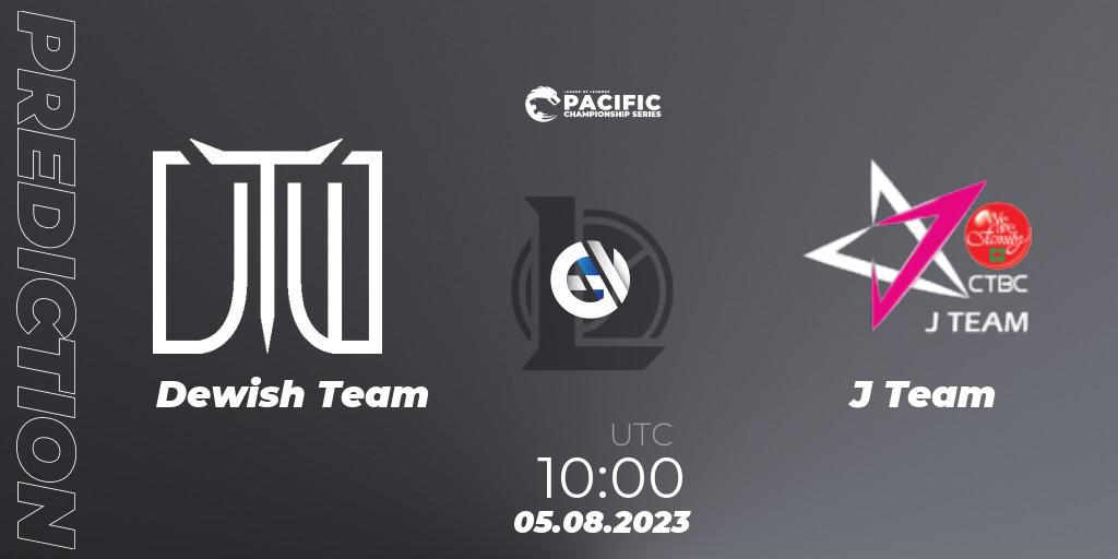 Pronósticos Dewish Team - J Team. 06.08.2023 at 10:00. PACIFIC Championship series Group Stage - LoL