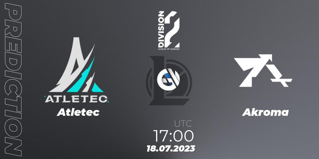 Pronósticos Atletec - Akroma. 18.07.23. LFL Division 2 Summer 2023 - Group Stage - LoL