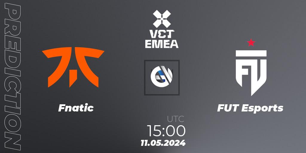 Pronósticos Fnatic - FUT Esports. 11.05.2024 at 15:00. VCT 2024: EMEA Stage 1 - VALORANT
