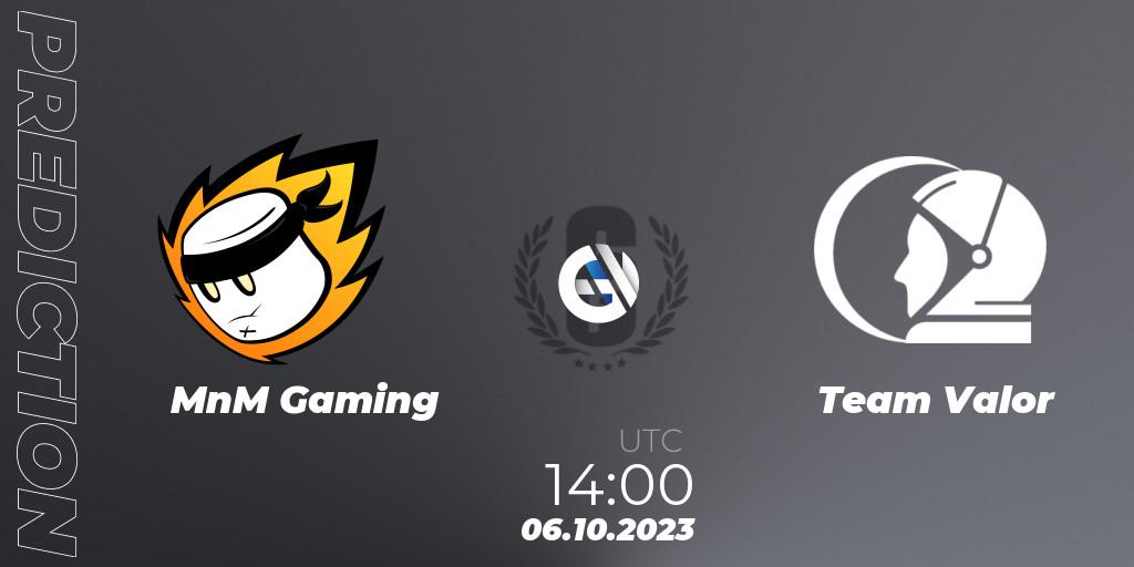 Pronósticos MnM Gaming - Team Valor. 06.10.23. Europe League 2023 - Stage 2 - Last Chance Qualifiers - Rainbow Six
