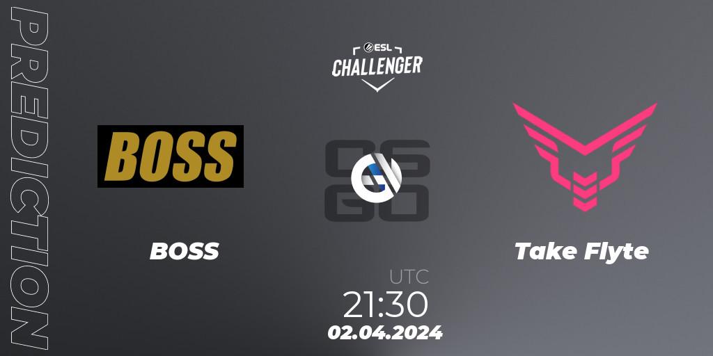 Pronósticos BOSS - Take Flyte. 02.04.24. ESL Challenger #57: North American Closed Qualifier - CS2 (CS:GO)