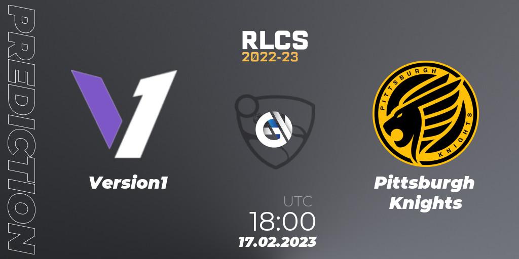 Pronósticos Version1 - Pittsburgh Knights. 17.02.23. RLCS 2022-23 - Winter: North America Regional 2 - Winter Cup - Rocket League