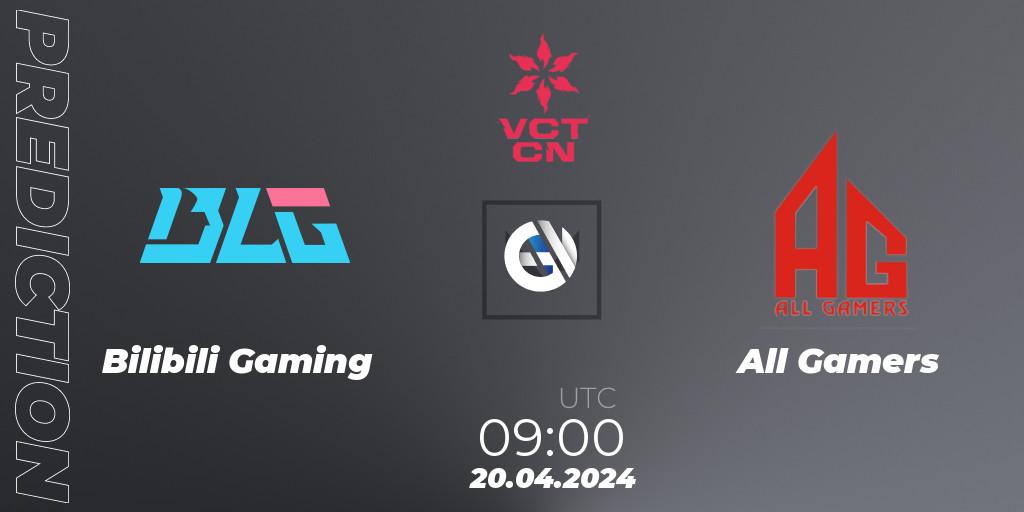 Pronósticos Bilibili Gaming - All Gamers. 20.04.24. VALORANT Champions Tour China 2024: Stage 1 - Group Stage - VALORANT