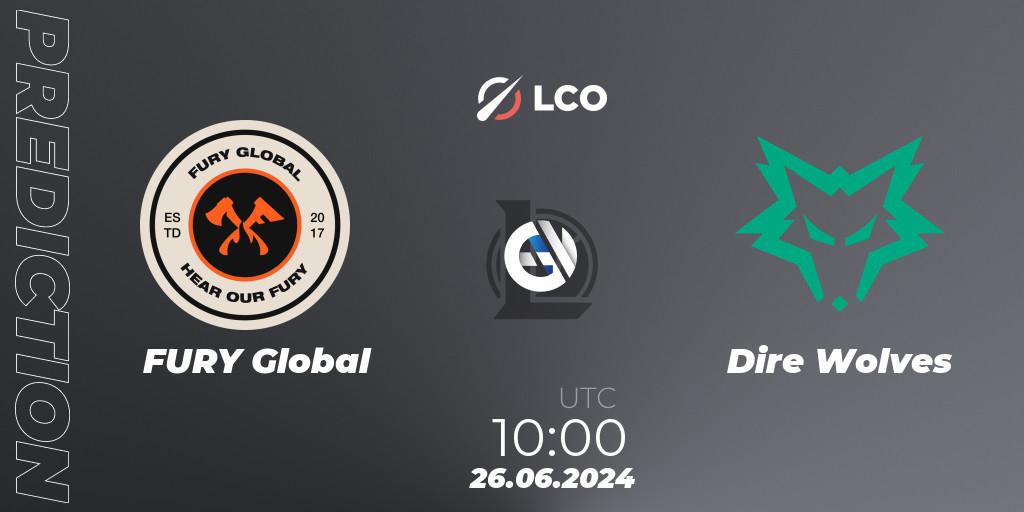 Pronósticos FURY Global - Dire Wolves. 26.06.2024 at 10:00. LCO Split 2 2024 - Group Stage - LoL