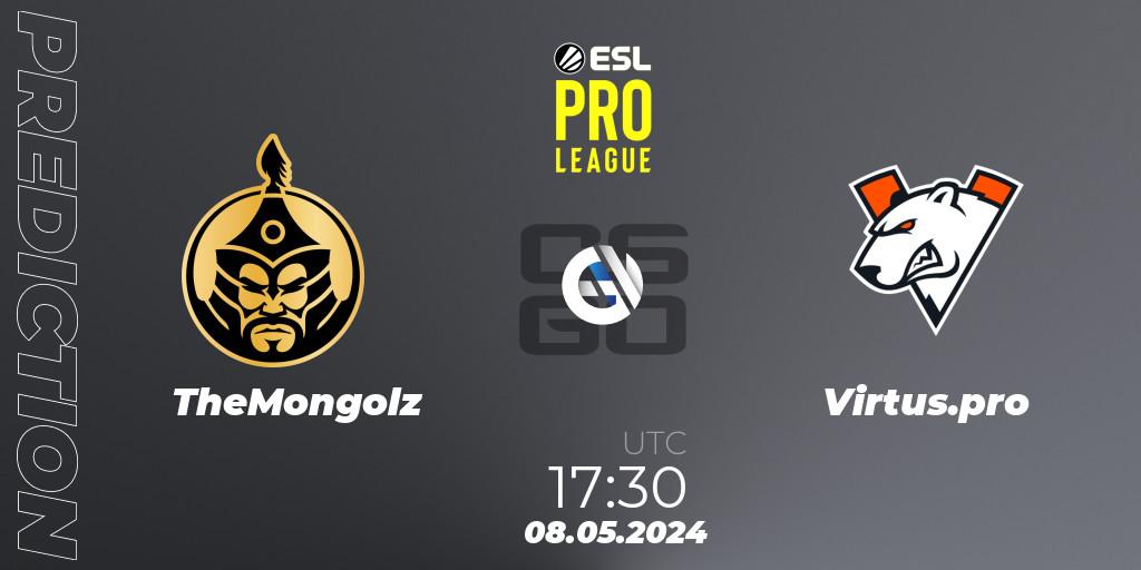 Pronósticos TheMongolz - Virtus.pro. 08.05.24. ESL Pro League Season 19 - CS2 (CS:GO)