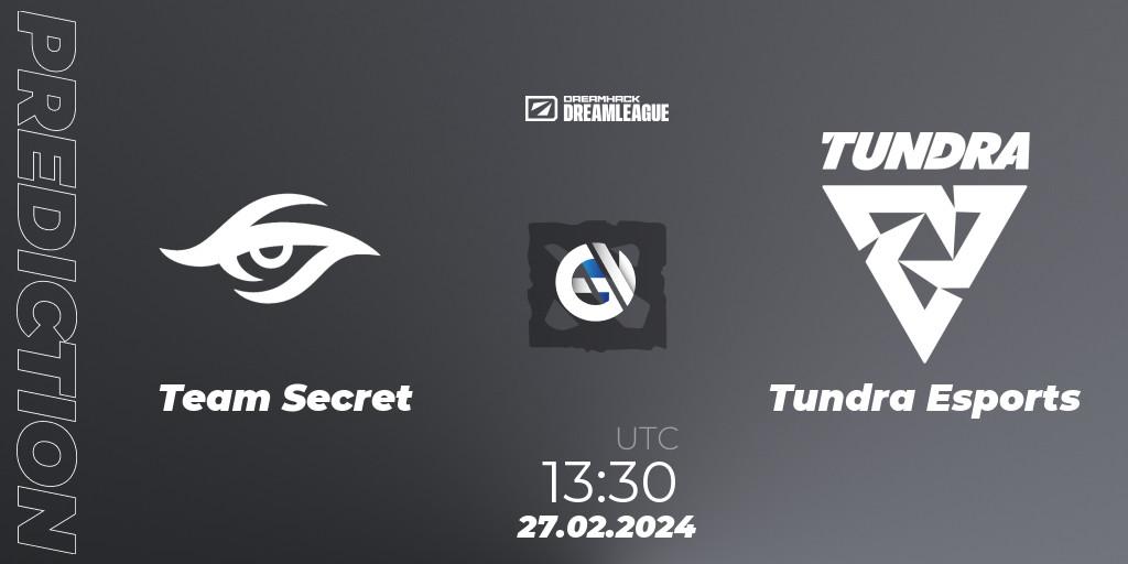 Pronósticos Team Secret - Tundra Esports. 27.02.24. DreamLeague Season 22 - Dota 2