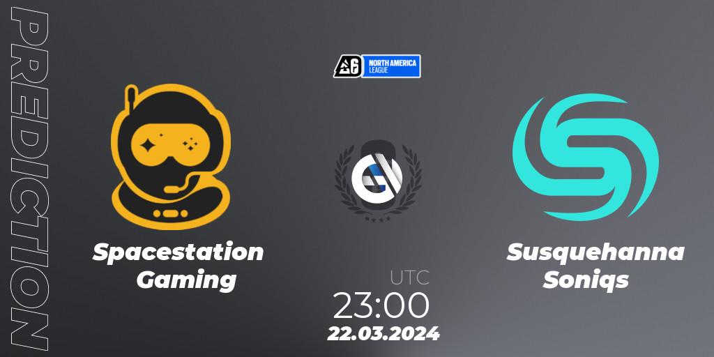 Pronósticos Spacestation Gaming - Susquehanna Soniqs. 22.03.24. North America League 2024 - Stage 1 - Rainbow Six