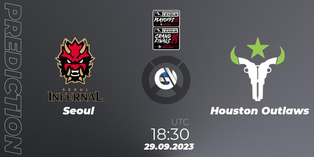Pronósticos Seoul - Houston Outlaws. 29.09.23. Overwatch League 2023 - Playoffs - Overwatch