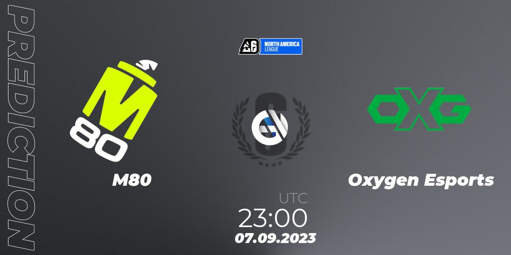 Pronósticos M80 - Oxygen Esports. 07.09.2023 at 23:00. North America League 2023 - Stage 2 - Rainbow Six