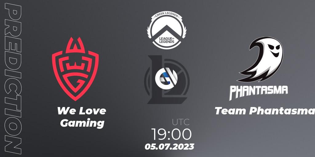 Pronósticos We Love Gaming - Team Phantasma. 05.07.23. Greek Legends League Summer 2023 - LoL