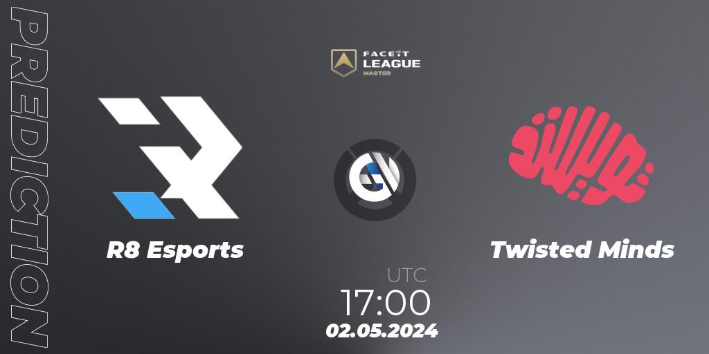 Pronósticos R8 Esports - Twisted Minds. 02.05.2024 at 17:00. FACEIT League Season 1 - EMEA Master Road to EWC - Overwatch
