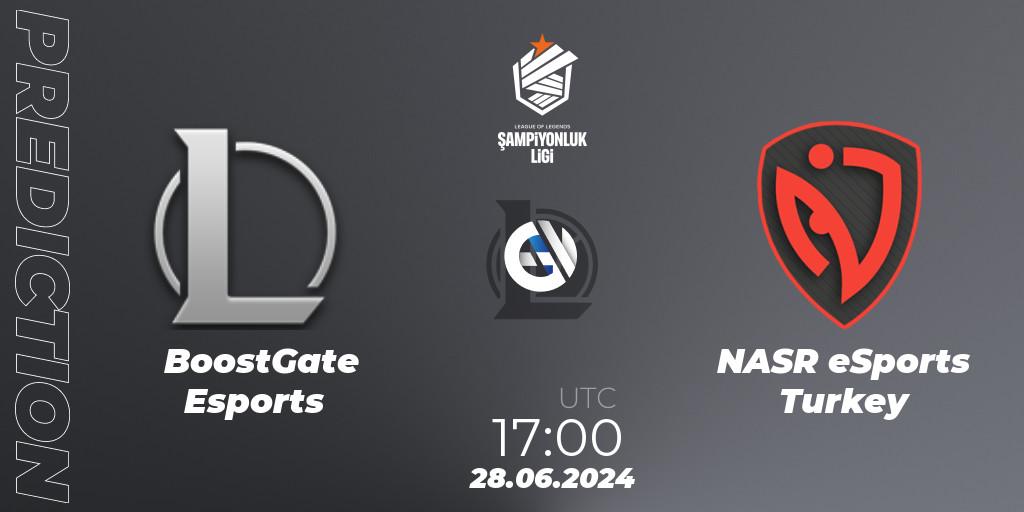 Pronósticos BoostGate Esports - NASR eSports Turkey. 28.06.2024 at 17:00. TCL Summer 2024 - LoL
