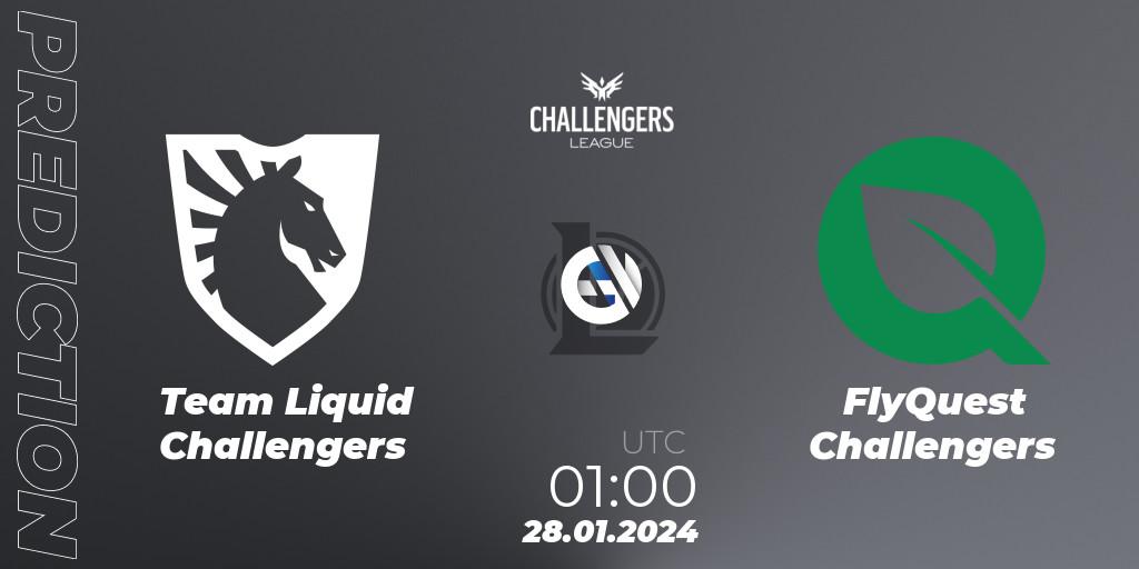 Pronósticos Team Liquid Challengers - FlyQuest Challengers. 28.01.24. NACL 2024 Spring - Group Stage - LoL