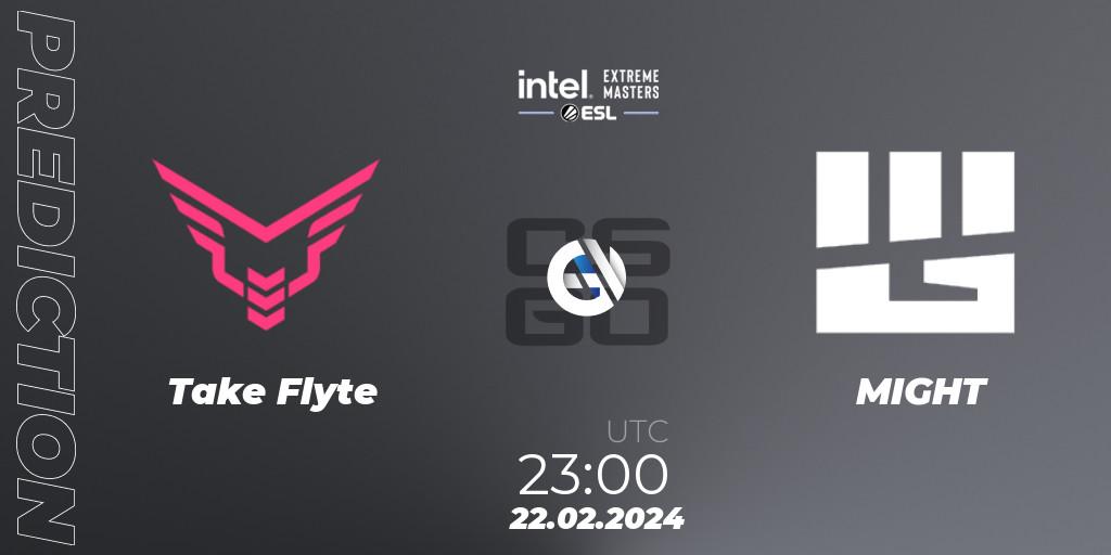 Pronósticos Take Flyte - MIGHT. 22.02.24. Intel Extreme Masters Dallas 2024: North American Open Qualifier #1 - CS2 (CS:GO)