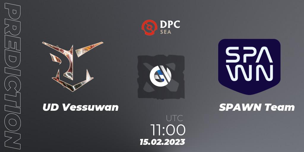 Pronósticos UD Vessuwan - SPAWN Team. 15.02.2023 at 11:00. DPC 2022/2023 Winter Tour 1: SEA Division II (Lower) - Dota 2