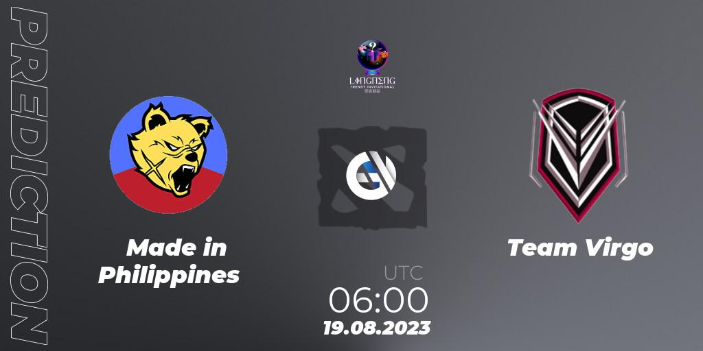 Pronósticos Made in Philippines - Team Virgo. 24.08.23. LingNeng Trendy Invitational - Dota 2