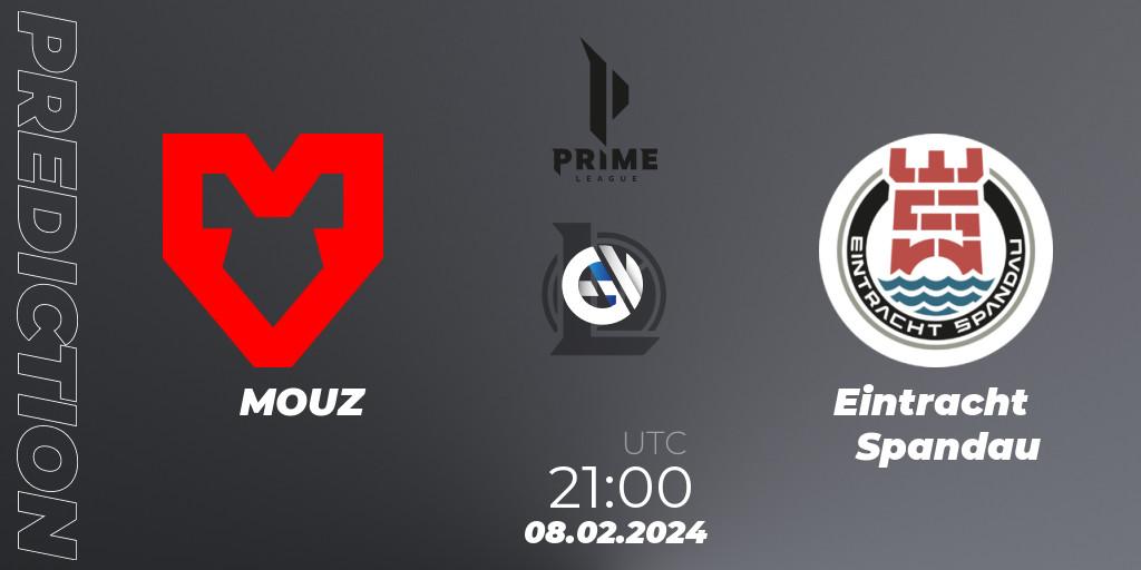 Pronósticos MOUZ - Eintracht Spandau. 08.02.24. Prime League Spring 2024 - Group Stage - LoL
