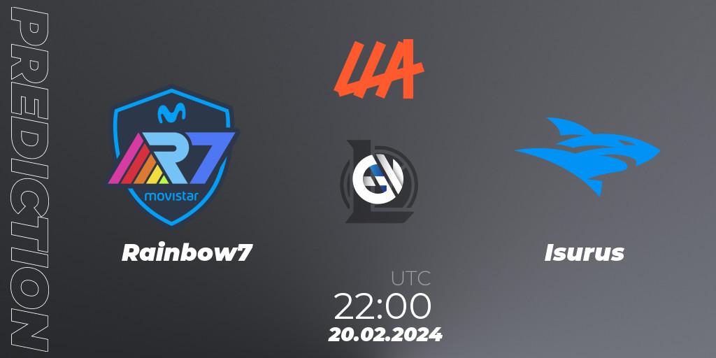 Pronósticos Rainbow7 - Isurus. 20.02.24. LLA 2024 Opening Group Stage - LoL