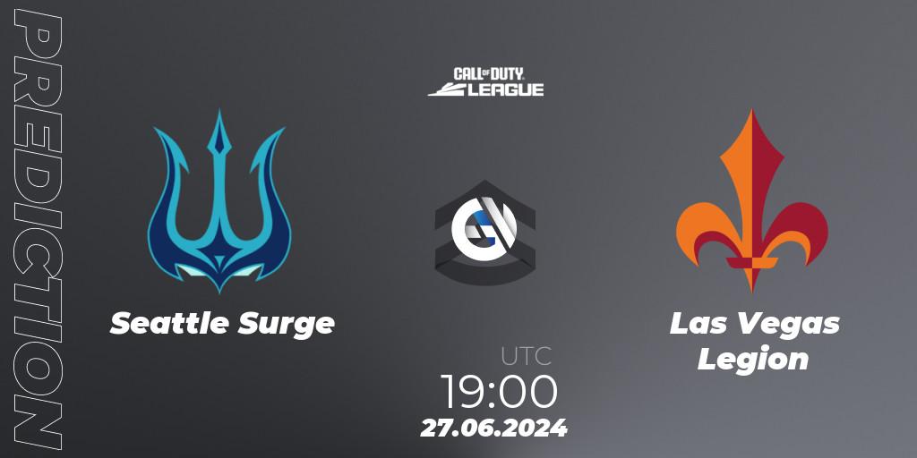 Pronósticos Seattle Surge - Las Vegas Legion. 27.06.2024 at 19:00. Call of Duty League 2024: Stage 4 Major - Call of Duty