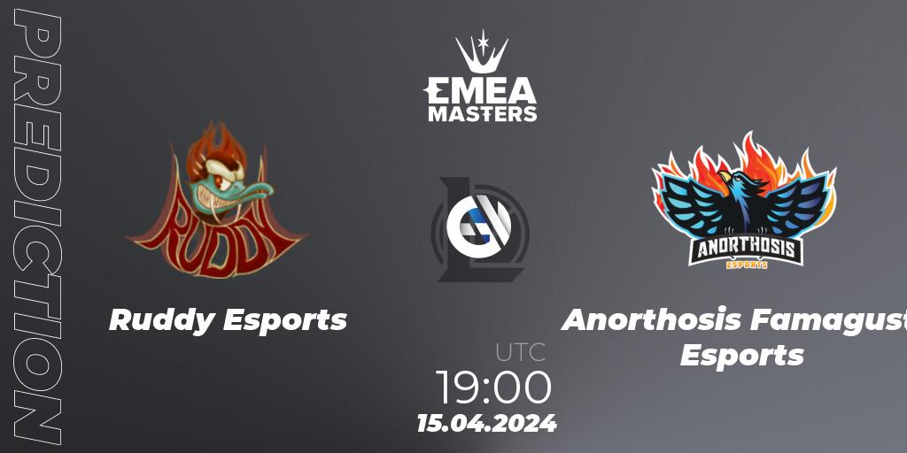 Pronósticos Ruddy Esports - Anorthosis Famagusta Esports. 15.04.24. EMEA Masters Spring 2024 - Play-In - LoL