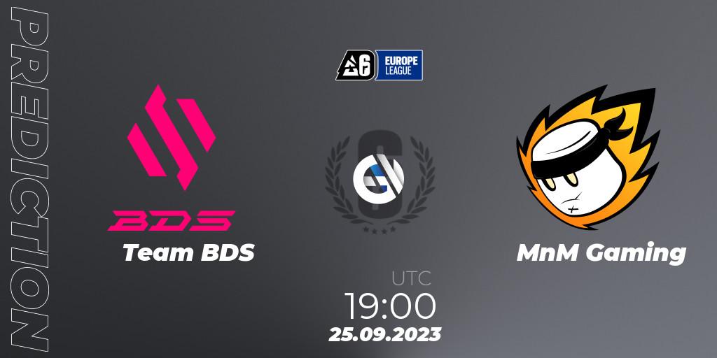 Pronósticos Team BDS - MnM Gaming. 25.09.23. Europe League 2023 - Stage 2 - Rainbow Six
